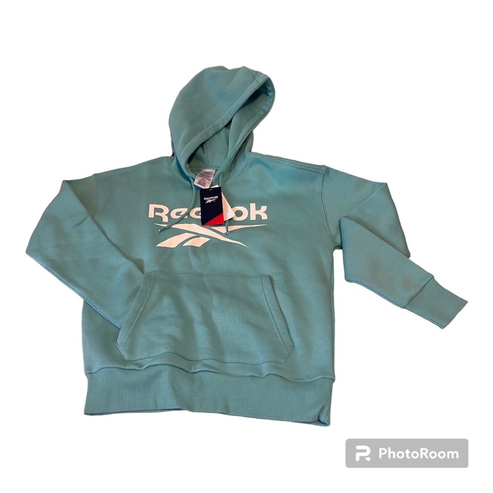Reebok Teal/White Fleece Lined Hoodie. New With Tags.